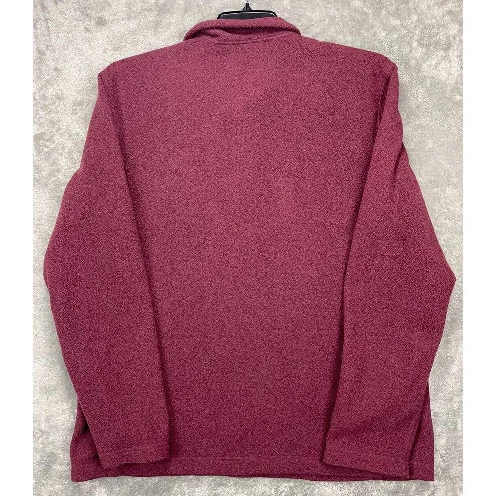North Face Men's Fleece 1/4 Zip Jacket Size‎ Large Maroon